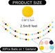 2 Pack Pom Pom Garland, 8Ft Long Pompom Garland, Boho Nursery Decorations, 60 Ball 6 Colors Ornament Garland for Back to School, Classroom, Party, Christmas (Dark Blue, Pink and Light Green)