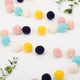 2 Pack Pom Pom Garland, 8Ft Long Pompom Garland, Boho Nursery Decorations, 60 Ball 6 Colors Ornament Garland for Back to School, Classroom, Party, Christmas (Dark Blue, Pink and Light Green)