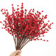 joyhalo 12 Pack Red Berry Stems - Extra Long 18' Red Berries Branches for Christmas Tree, Artificial Xmas Berry Picks for Christmas Tree Ornaments Crafts Holiday Home Decor