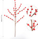 joyhalo 12 Pack Red Berry Stems - Extra Long 18' Red Berries Branches for Christmas Tree, Artificial Xmas Berry Picks for Christmas Tree Ornaments Crafts Holiday Home Decor