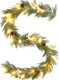 Joyhalo Christmas Garland, Cedar Garland, 6 FT Faux Real Touch Cedar Garland Artificial Realistic Hobby Lobby, Prelit Cedar Garland with Lights Battery Operated for Mantle, Stairs Railing