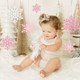 2 Pack Snowflake Banner Garland Ornaments Decorations Pink & White for Christmas Party Girls Winter Wonderland Birthday Baby Shower, Holiday Home Table Decor