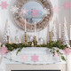 2 Pack Snowflake Banner Garland Ornaments Decorations Pink & White for Christmas Party Girls Winter Wonderland Birthday Baby Shower, Holiday Home Table Decor