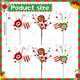 6 Pcs Christmas Tree Picks Candy Cane Decor Candy and Lollipop Pick Christmas Tree Decoration Red Green and White Stripes Christmas Ornaments for Xmas Tree Home Decorations Holiday