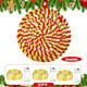 Jutom 50 Ft Christmas Tree Garland Lime Green LED Lighted Faux Fur Ribbon Trim Artificial Furry Stripe Roll Garland for Xmas Holiday Winter Indoor and Outdoor Decoration(Red Green White)