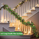 Jutom Long Needle Pine Garland 6 ft Realistic Norfolk Pine Garland with Pinecone Christmas Artificial Evergreen Cedar Pine Garland for Xmas Mantle Table Stairs Indoor Outdoor Door Decor
