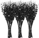 Jutom 12 Pieces Christmas Artificial Glitter Berry Stems 15.7 Holly Berry Picks Ornaments Fake Christmas Tree Pick Sticks Decorations Glitter Twig Branches for Vase Home Wedding Holiday (Black)