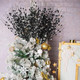 Jutom 12 Pieces Christmas Artificial Glitter Berry Stems 15.7 Holly Berry Picks Ornaments Fake Christmas Tree Pick Sticks Decorations Glitter Twig Branches for Vase Home Wedding Holiday (Black)