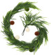 Jutom 5 ft Velvet Christmas Balls Garland Norfolk Pine Garland with Velvet Balls Faux Greenery Garland Pine Garland Artificial Greenery Garland for Christmas Table Fireplace Wall Home Railing Decor
