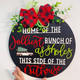 National Lampoon's Christmas Vacation Holiday Decor Wooden Wreath - 12inch, Party Supplies Funny Front Door Sign Christmas Decorations (C)
