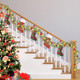 Christmas Garland with Lights, 6 FT Battery Operated Artificial Greenery Garland with Timer, 20 LEDs, Pine Cones and Red Berries for Mantle, Front Door, Stairs Railing Decoration (1 Pack)