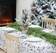 20 Inch Tabletop Christmas Mini Tree, Artificial Snow Flocked Small Christmas Pine Tree with Silver Red Christmas Balls Burlap Base for Home Table Desk Dining Bedroom Christmas Party Decorations