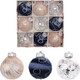 3.14 Inch Navy Blue and Clear Silk Christmas Ball Ornaments, 9 Pcs Satin Christmas Tree Hanging Ornaments Wreath Garland Decor Xmas Balls for Home, Holiday, Wedding, Xmas Hanging Decorations
