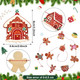 6 Feet Christmas Tree Garland Gingerbread House Man Cookie Garlands Peppermint Candy Party Xmas Garland Round Lollipop Gingerbread Man Banner Holiday Decoration for Party Xmas Tree (Wood)