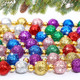 17 ft Christmas Tree Beads Garland Glitter Ball Garland for Christmas Tree Garland Colorful Red Green Gold Beads Christmas Garland Xmas Decor for Home Mantel Holiday Hanging Decorations