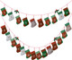 KESOTO Christmas Reusable Advent Calendar , 24 Days Countdown Hanging Garland Xmas Felt Stocking for Home Wall Stairs Christmas Decorations
