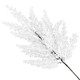Snowy Artificial Pine Branches Set of 3 Snow Frosted Faux Cedar Stems White Winter Twigs Christmas Picks Greenery Sprays for Xmas Tree Topper Filler DIY Garland Home Vase Table Decoration 17 Inch (3)