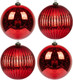 KI Store Large Red Christmas Ball Ornaments 6-Inch 4pcs Hanging Tree Ornament Decorations Shatterproof Vintage Mercury Balls KI Store Large Red Christmas Ball Ornaments 6-Inch 4pcs Hanging Tree Ornament Decorations Shatterproof Vintage Mercury Balls