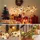 Christmas Pinecone String Lights, Battery Powered LED Wreath String Lights, Indoor Christmas Decorations, Christmas Tree Decorations, Home Fireplace Fireplace Christmas Decorations (Warm red)