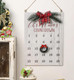 Christmas Countdown Calendar, Farmhouse Christmas Wreath Calendar, Vintage Advance Count Down to Christmas Sign, Xmas Wooden Hanging Decor for Wall Holiday (White)