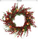 20 inch Christmas Wreaths for Front Door Winter Door Wreath with red Berry,Gold and red Christmas Ball for Front Door Indoor Outdoor Farmhouse Festival Home Decor