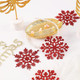 36pcs Christmas Snowflake Ornaments Plastic Glitter Snowflakes Ornaments for Xmas Tree Decorations, 4-inch, Red