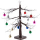 Light up Snowflakes Tree,Mini Christmas Tree,Lighted Trees for Decorations Inside,Room Decor,Battery Operated,with Timer,Table Decorations.（Added 12 Decorative Balls） (Brown)