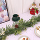 6ft prelit Lighted Christmas Garland with LED Lights,Battery Powered with Pine Cones,Eucalyptus Leaves,Berries, Pine Needles,Christmas Garland for Fireplace Mantle Decorations. (White Berries)