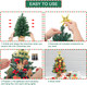 Artificial Mini Christmas Tree, 21 Inch Small Tabletop Xmas Tree with Star Treetopper Hanging Ornaments for Holiday Indoor Home Desktop Christmas Decoration