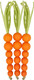 Beaded Carrot Spring Wood Tiered Tray Decorations Easter Beaded Garland Farmhouse Home Decors, 3 PCS