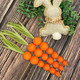 Beaded Carrot Spring Wood Tiered Tray Decorations Easter Beaded Garland Farmhouse Home Decors, 3 PCS