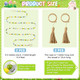 2 Pcs 16.4 ft Wood Beads Pastel Garland and 2 Pcs 88.19 Inch Jute Rope Tassel 2.5 Meter Spring Colorful Wooden Beads and 1 Meter Boho Rope for Home Tiered Tray Christmas Tree Decorations