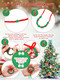 Lanstics 60 Sets Christmas Craft for Kids Beaded Ornament Kit Including 30 Sets Wreath, 30 Sets Candy Cane for Xmas Craft Tree Decorations Adults Kids Holiday Party (Assembly Needed)