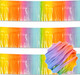 3 Pack 10 Ft Light Rainbow Foil Fringe Garland Metallic Streamers Tinsel Banner Wall Hanging Garland Backdrop for Parade Floats, Halloween, Christmas, Thanksgiving, Year Party Decorations