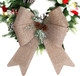 LaRibbons Christmas Bows for Wreaths,18 x 13 Inch Large Plastic Burlap Christmas Bows with Pine Cone for Tree, Indoor Outdoor Decoration