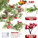 2 Pack Artificial Christmas Garland String Lights with 162 Snowy Red Berries 55 Green Leaves 20 LED Lights Battery Operated for Xmas Mantle Indoor Outdoor Holiday Christmas Decoration 2 Pack Artificial Christmas Garland String Lights with 162 Snowy Red Berries 55 Green Leaves 20 LED Lights Battery Operated for Xmas Mantle Indoor Outdoor Holiday Christmas Decoration