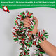 Christmas Tinsel Garland Metallic Tinsel Twist Garland Shiny Christmas Tree Hanging Garland Decorations for Christmas Party Supplies Indoor and Outdoor Decoration (Red, Green and White)