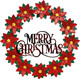 16” Metal Christmas Wreath for Front Door, Poinsettias Handcrafted Holiday Xmas Door Wreaths Clearance Porch Decorations