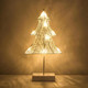 Lewondr Christmas Tree Lamp, Winding Cotton Thread Mini Christmas Tree with Lights, Battery Powered Desktop Christmas Tree Light for Xmas Home Bedside Table Lamp Decorative Tree for Table Top, White