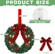 Libima 6 Pcs Mini Christmas Wreath 12 Inch Pre Lit Lighted Christmas Wreath Hanging LED Outdoor Window Wreaths for Christmas with Buffalo Check Bowknot Pine Cone Red Berries Ribbon for Door Holiday