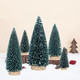 5PCS Mini Trees 4/6/8/10 inch Mini Christmas Tree Plastic Winter Snow Ornaments Tabletop Trees for Holiday Party DIY Room Decor Home Table Top Christmas Decoration (Green)