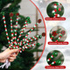 Liliful 40 Pcs Candy Cane Christmas Decoration Red Green Christmas Hanging Ornaments Including Plastic Twisted Lollipop Strips and Bells Strips for Xmas Holiday Table Centerpiece(Red, Green)