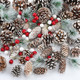 Liliful 270 Pcs Christmas Pine Cones for Crafts Holly Berry Pine Branch Set Christmas Picks and Sprays Xmas Vase Filler Wreath Decorations for DIY Crafts Home Tree Supplies