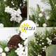 Outdoor Christmas Wreath 22 Inch Winter Wreaths for Front Door Artificial Norfolk Pine Wreath with White Berries and Pine Cones for Xmas Holiday Decoration