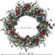 Christmas Wreath-20In Christmas Wreaths for Front Door Winter Wreath with Pine Needles Pine Cones and Red Berries for Winter and Christmas Decor