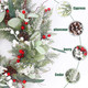 22 Inch Christmas Wreaths for Front Door, Christmas Wreath with Pinecone, Berry and Cypress, Christmas Door Wreath,Christmas Year