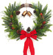 21''Bell Christmas Wreaths for Front Door, Beautiful Door Wreath with Bow Acorn Pinecone Decor for Christmas Year