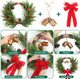 21''Bell Christmas Wreaths for Front Door, Beautiful Door Wreath with Bow Acorn Pinecone Decor for Christmas Year