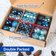 LOVEINUSA 100PCS Shatterproof Christmas Ornament Ball Set, Assorted Glitter Baubles for Tree Decorations and Wreaths