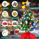 20" Tabletop Mini Christmas Tree, Artificial Small Xmas Tree Decor with 50 LED String Lights,Star, Holly Berries, Ornaments and Wooden Base for Holiday Season Decorations Christmas DIY